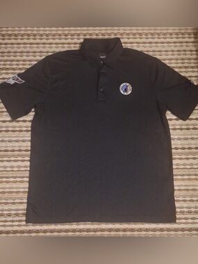 Greg Norman VGA Polo Shirt Mens Medium Black ML75 PlayDry Golf